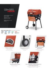 Guruss CG-050 Kömürlü Barbekü Mangal Oksit Kırmızı