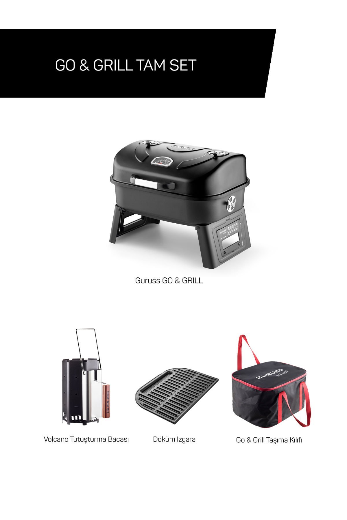 Guruss Go & Grill Tamset Siyah