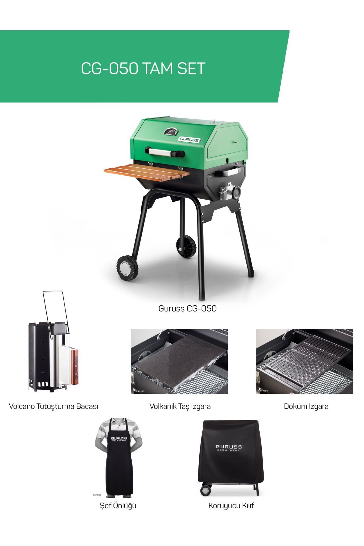 Guruss CG-050 Tam Set Yeşil